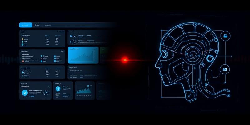 Futuristic AI robot interface representing autonomous AI agents and the future of software automation