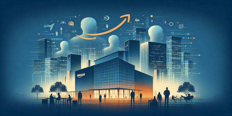 Amazon corporate office building representing the company's historic workforce restructuring