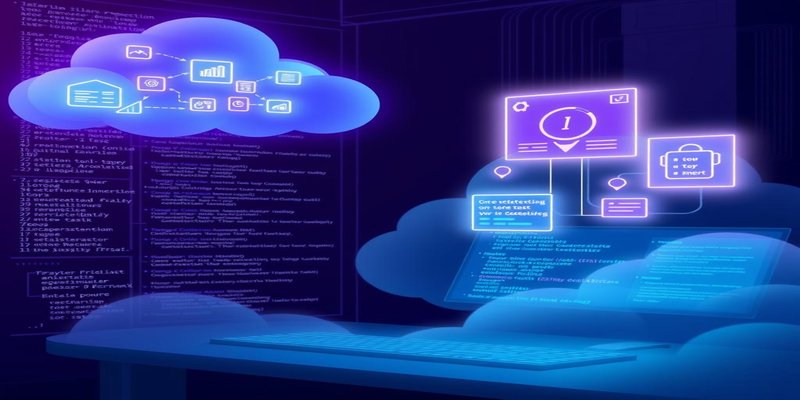 Developer terminal showing Claude Code with a cloud planning interface and code architecture diagrams