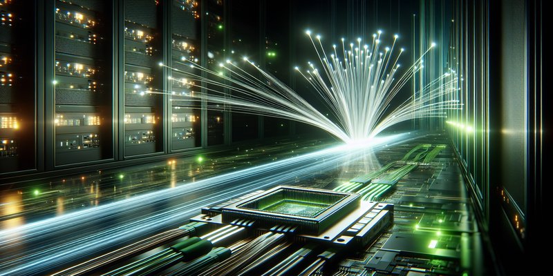 Optical fiber cables and photonics components representing NVIDIA's AI data center infrastructure investments