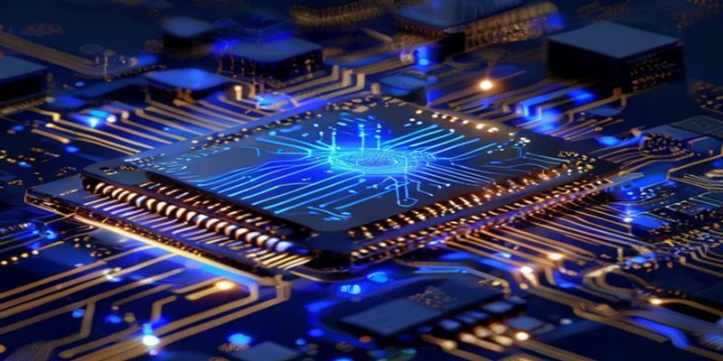Futuristic semiconductor wafer with OpenAI and Cerebras branding elements representing massive chip deal