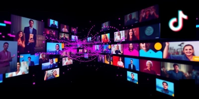 Smartphone displaying social media content feed with AI-powered recommendation algorithms